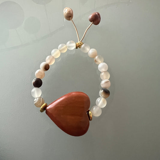 Betsy Brown Heart Bracelet