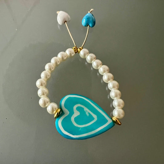 Betsy Turquoise Heart Bracelet