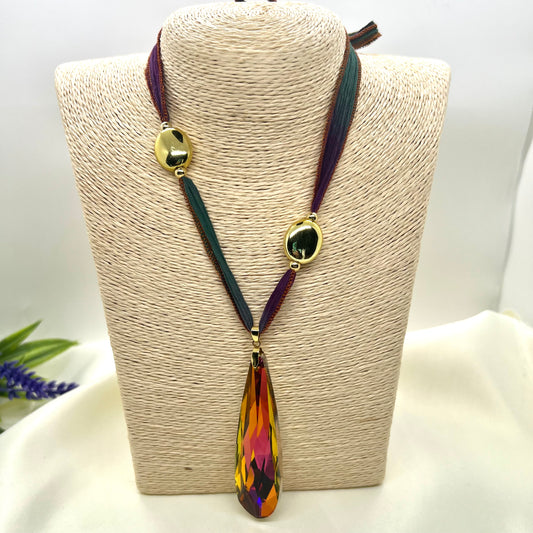 Rainbow Drop Necklace