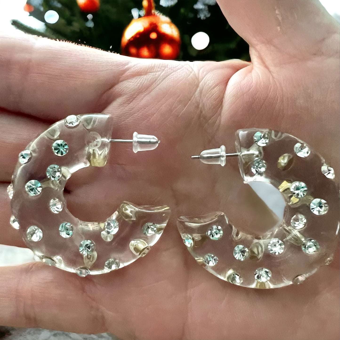 Clear Circle Earrings