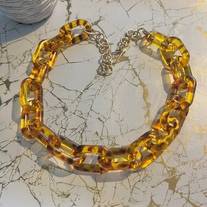 Animal Print Acrylic Choker