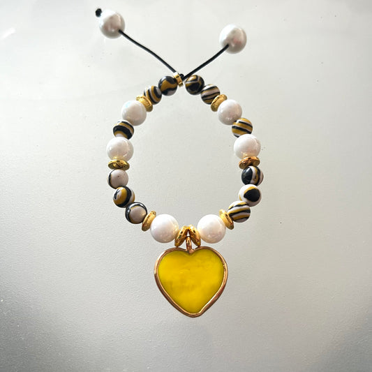 Emily Yellow Heart Bracelet