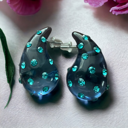 Blue Drop Earrings