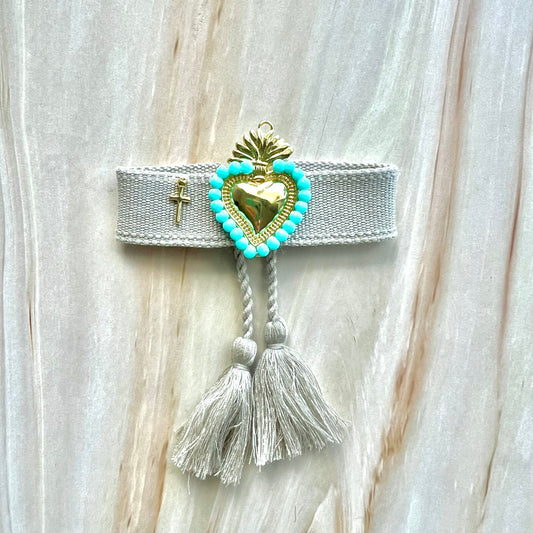 Turquoise Sacred Heart Bracelet