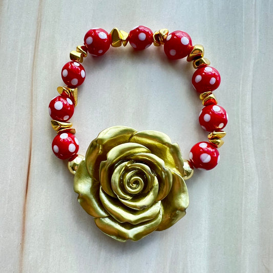 Gold and Red Festive Bracelets