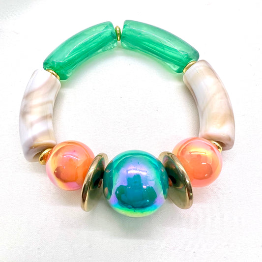 Green Bubble Fall Bracelet