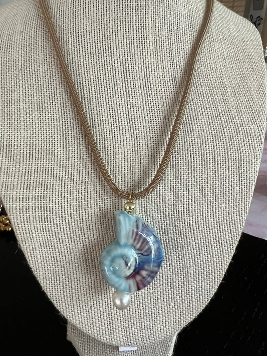 Ceramic Shell Necklace